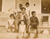 Jack Amor with children and some D'Cunha children