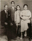 Jack Amor and wife Rose, sons Owen and Basil
