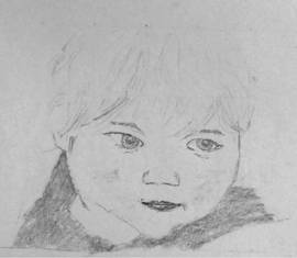 Sketch of Frankie Booth Family group