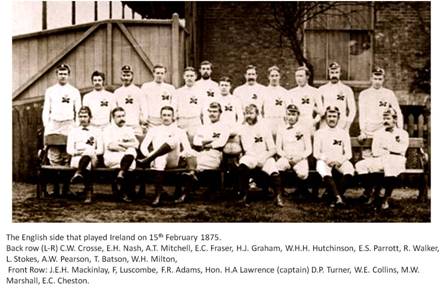 England Rugby Team 1875