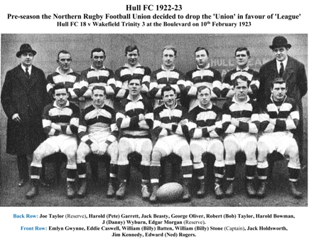 Hull FC team photo 1922 to 1923