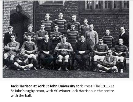 Jack Harrison VC MC at York University 1911-1912