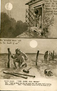 Bruce Bairnsfather Post Card The Moon Looking down on you