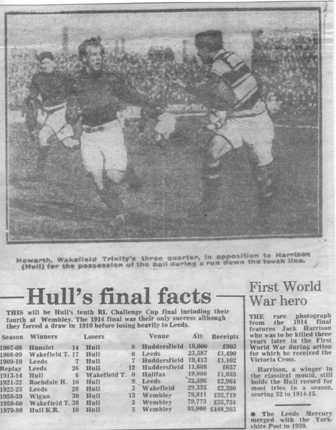 A rare photo of Jack Harrison playing for Hull FC against Wakefield Trinity