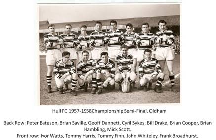 Hull FC Team 1957/1958