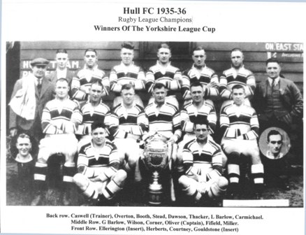 Hull FC League and Yorkshire cup Champ 1935 1936