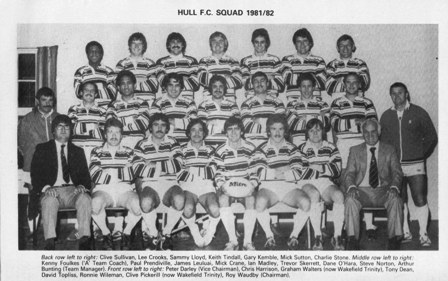 Hull FC Team Squad 1981 to 1982